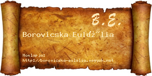 Borovicska Eulália névjegykártya